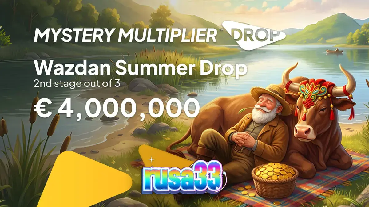 Visual promosi Summer Drop Wazdan dengan elemen Mystery Multiplier